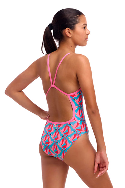 NEW! Funkita Girls Single Strap One Piece Hummy Bunny