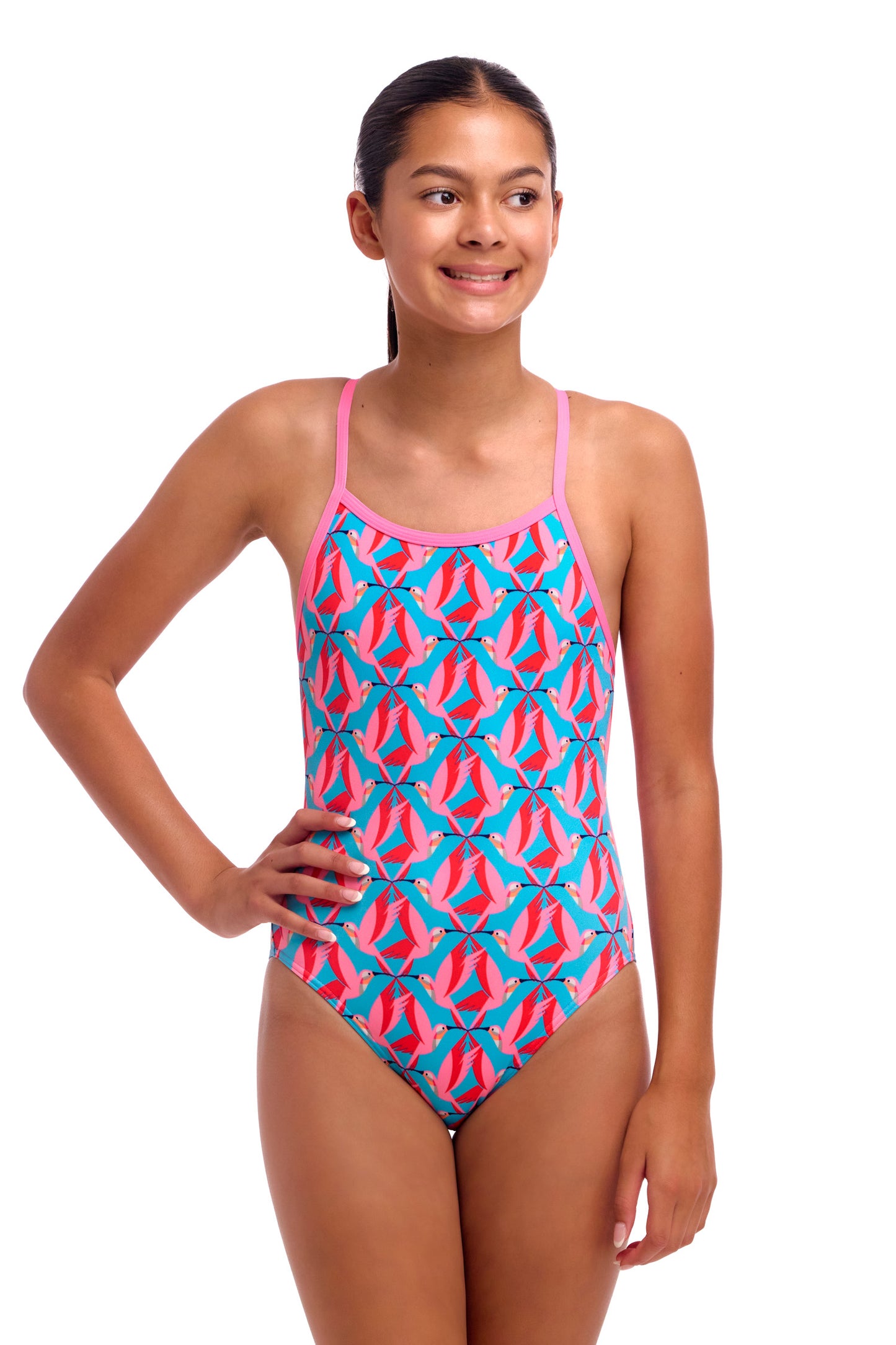 NEW! Funkita Girls Single Strap One Piece Hummy Bunny