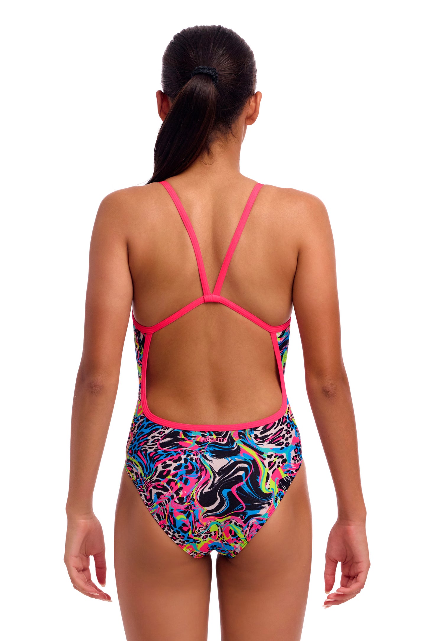 NEW! Funkita Girls Single Strap One Piece Lolly Leopard