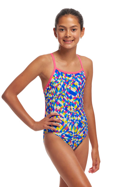 NEW! Funkita Girls Single Strap One Piece Time Warp