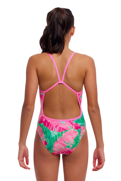 NEW! Funkita Girls Single Strap One Piece Tropic Palm