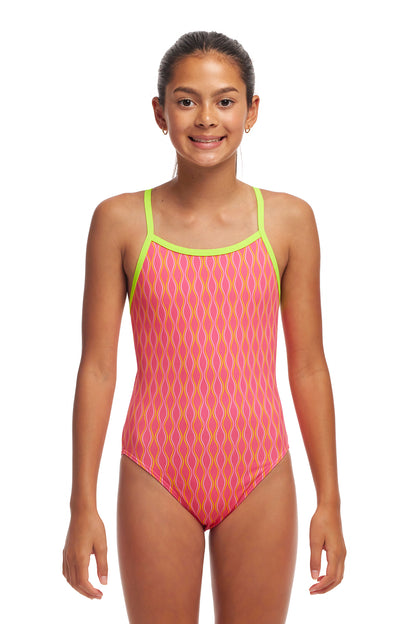 NEW! Funkita Girls Single Strap One Piece Wicked Waves