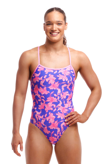 Funkita Ladies Single Strap One Piece Perfect Petal