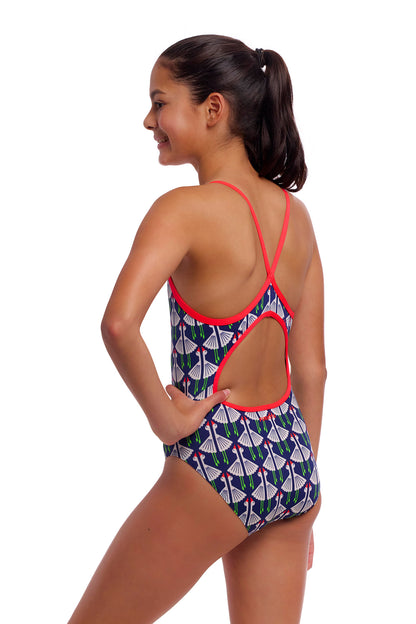 NEW! Funkita Girls Diamond Back One Piece Sitting Duck-4-GB Swimwear