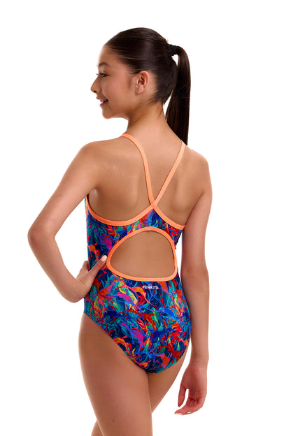 NEW! Funkita Girls Diamond Back One Piece Weedy One