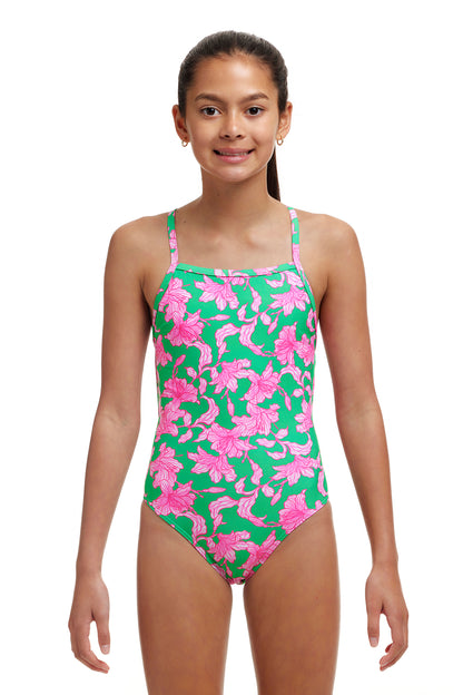 Funkita Girls Strapped In One Piece Blossom Fly