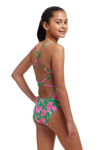 Funkita Girls Strapped In One Piece Blossom Fly