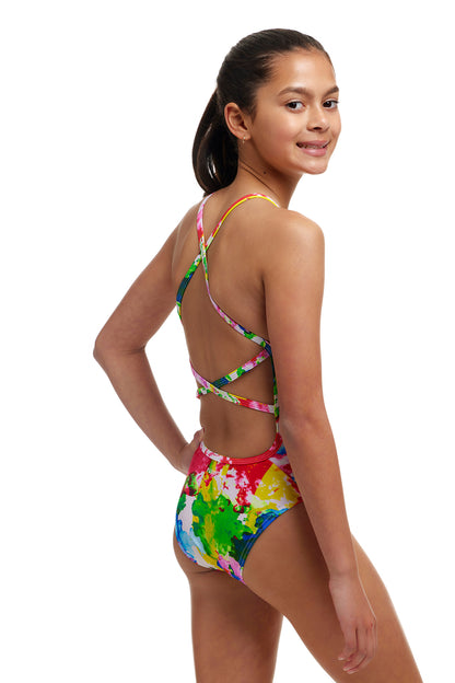 Funkita Girls Strapped In One Piece Ink Jet