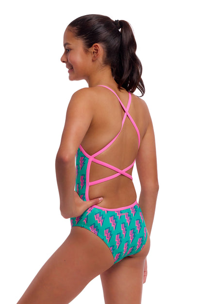 NEW! Funkita Girls Strapped In One Piece Zip Zap