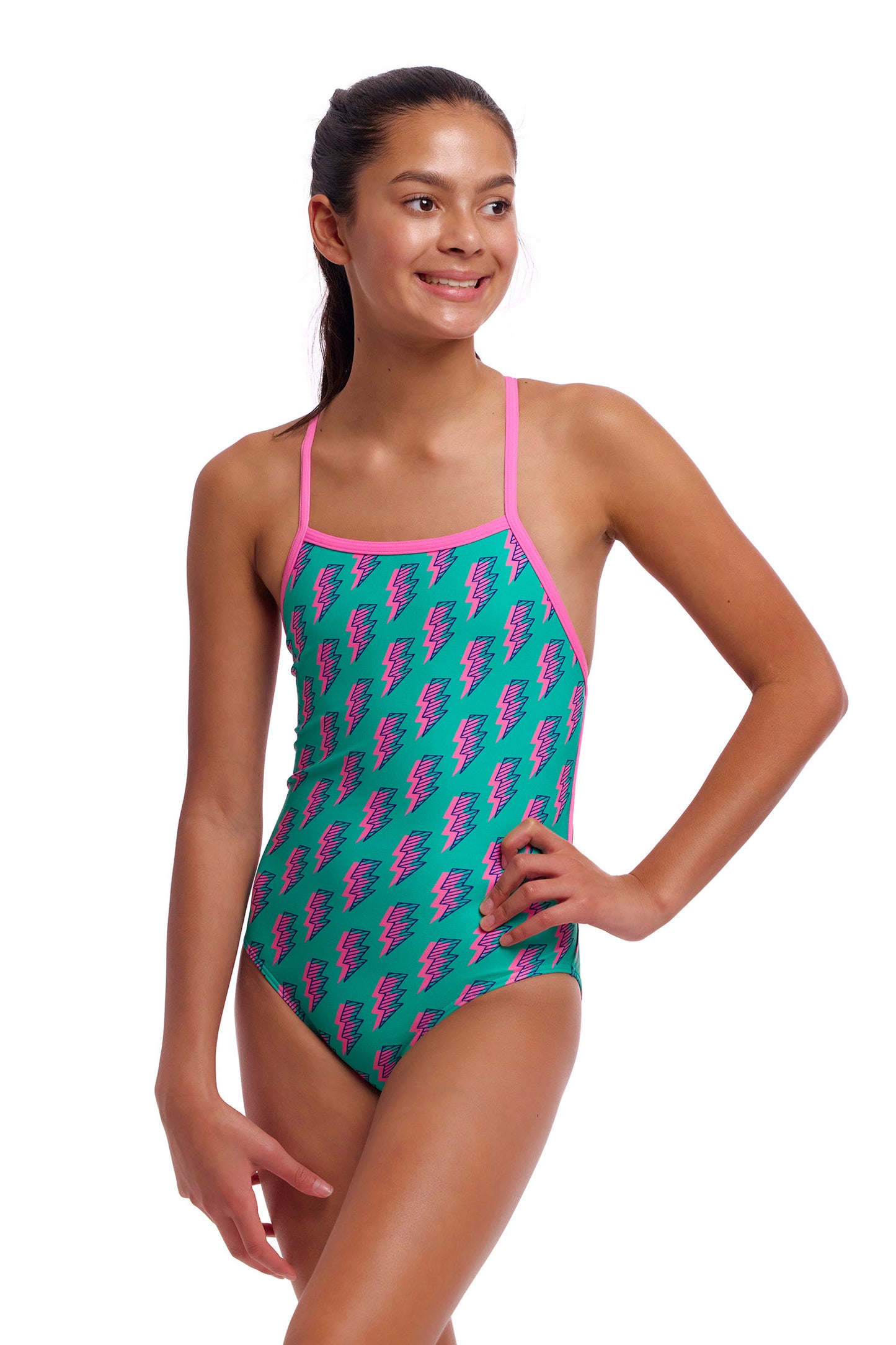 NEW! Funkita Girls Strapped In One Piece Zip Zap