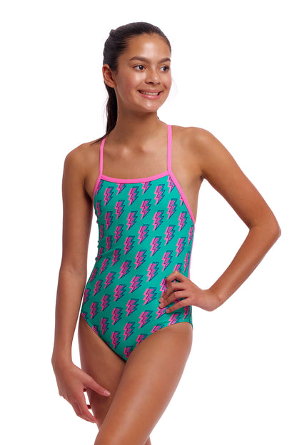 NEW! Funkita Girls Strapped In One Piece Zip Zap