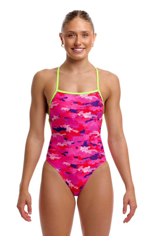 NEW! Funkita Ladies Strapped In One Piece Special Pops-Ladies Strapped In One Piece-[front view]