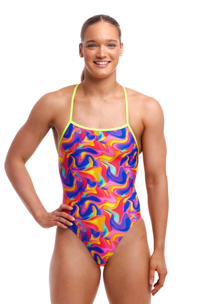 Funkita Ladies Strapped In One Piece Summer Swirl