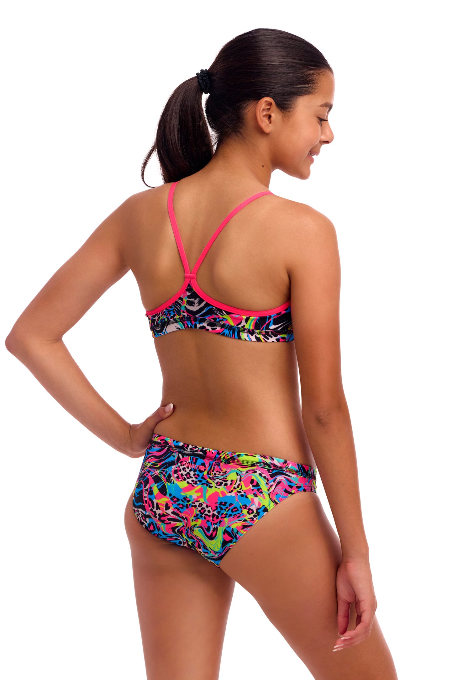 NEW! Funkita Girls Racerback Two Piece Lolly Leopard