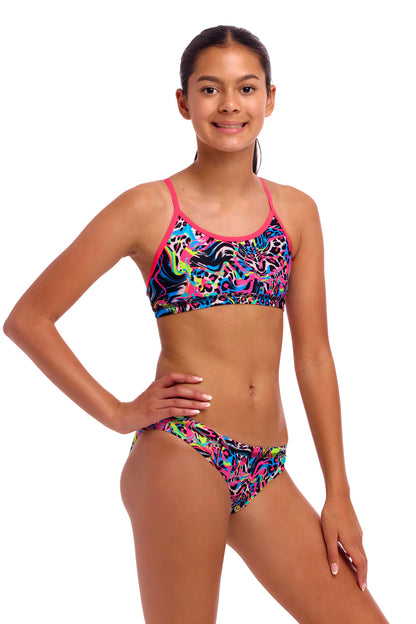 NEW! Funkita Girls Racerback Two Piece Lolly Leopard