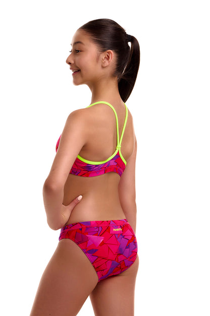 NEW! Funkita Girls Racerback Two Piece Try Pink