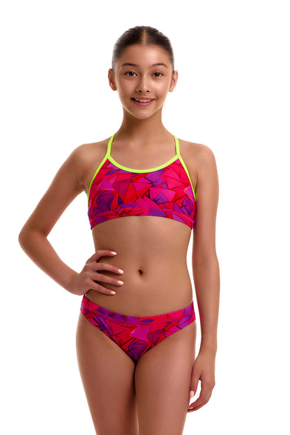 NEW! Funkita Girls Racerback Two Piece Try Pink