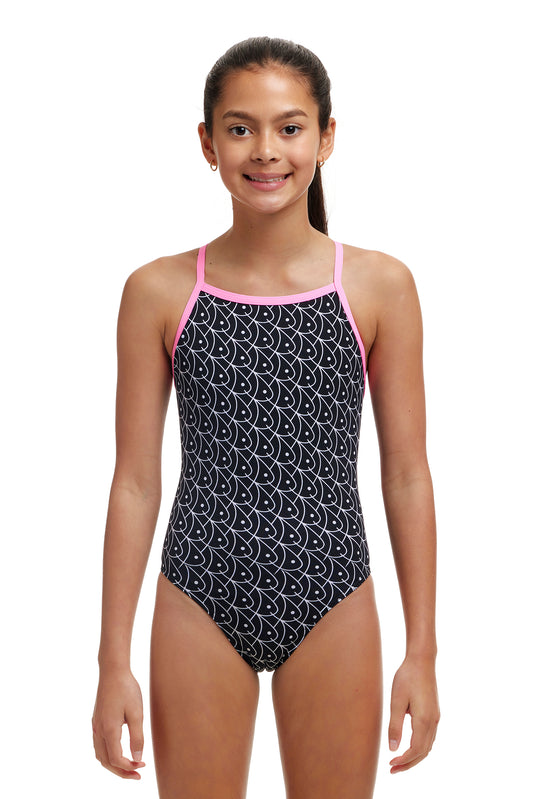 Funkita Girls Tie Me Tight One Piece Summer Fish