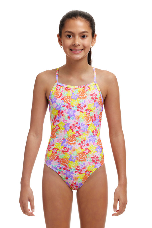 Funkita Girls Tie Me Tight One Piece Summer Garden