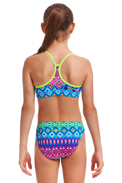 Funkita Girls Swim Crop Top Kris Kringle