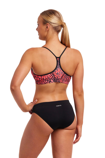 Funkita Ladies Swim Crop Top Spot Lots