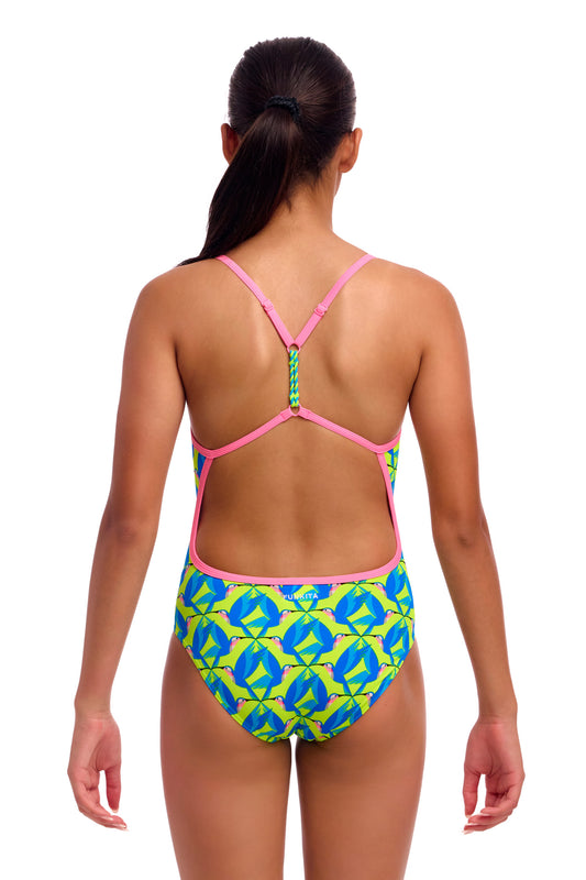 NEW! Funkita Girls Twisted One Piece Tweety Sweet-rear view