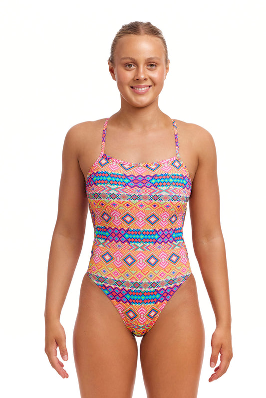 NEW! Funkita Ladies Eco Twisted One Piece Devil In Detail
