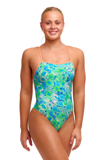 NEW! Funkita Ladies Single Strength One Piece Green Green Grass