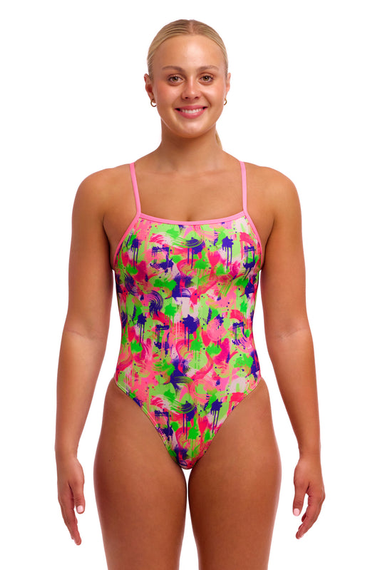 NEW! Funkita Ladies Single Strength One Piece Splat Spot-front view