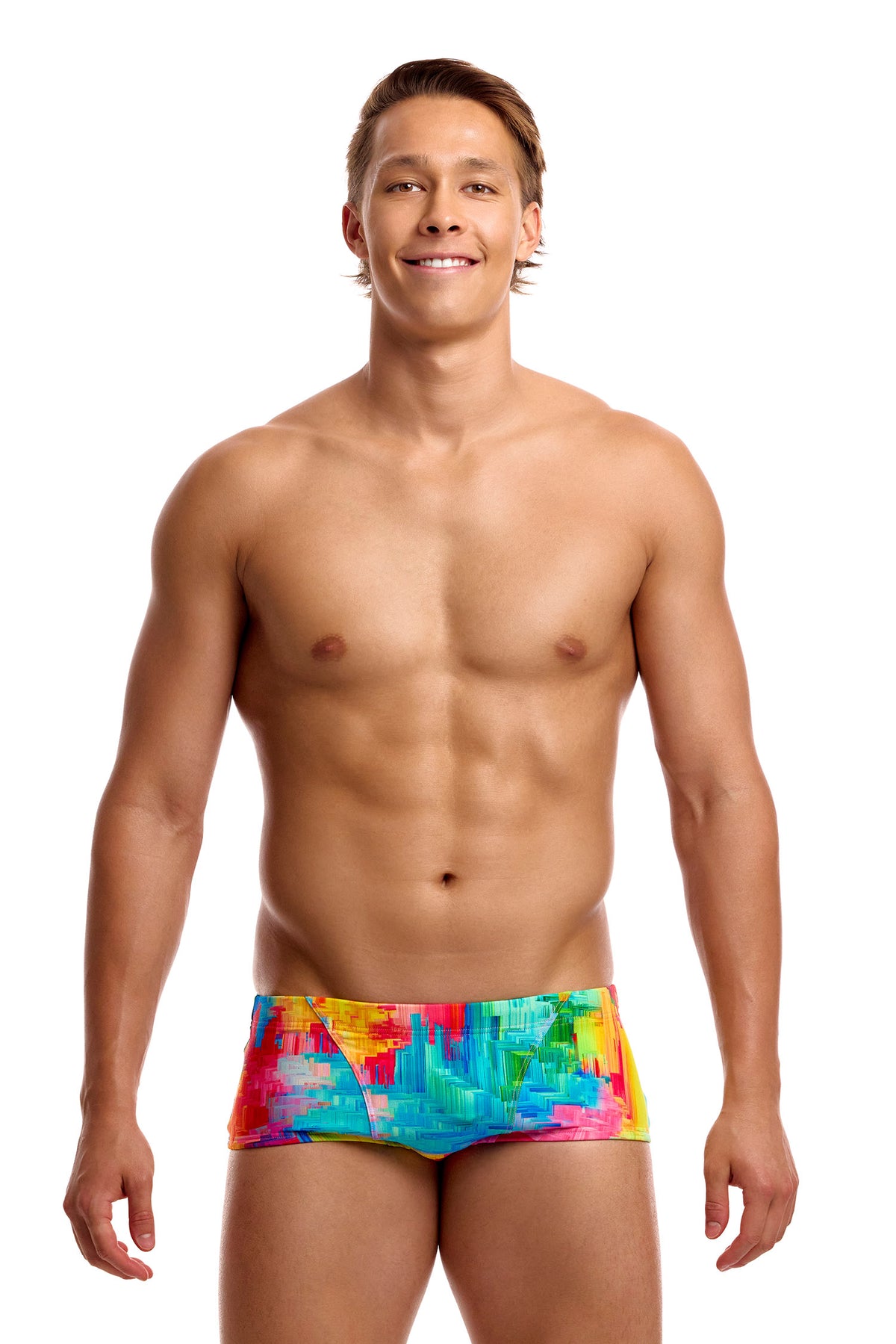 NEW! Funky Trunks Mens Classic Trunks Falling Colours-Mens Classic Trunks-[front view]