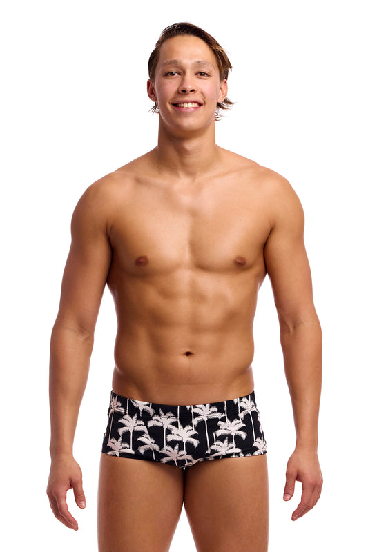 NEW! Funky Trunks Mens Classic Trunks Palm Night-front view