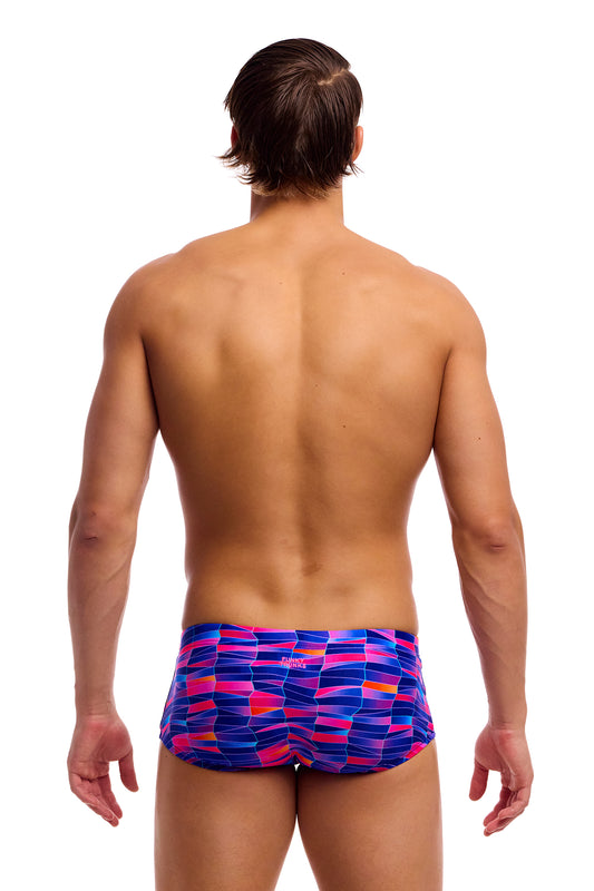 NEW! Funky Trunks Mens Classic Trunks Warped Waves-rear view