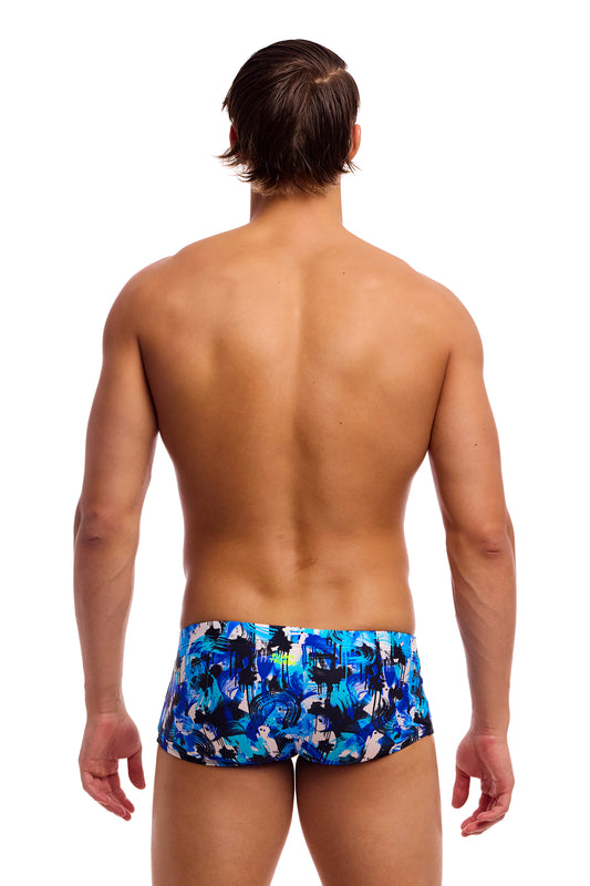 NEW! Funky Trunks Mens Classic Trunks You Messer-rear view
