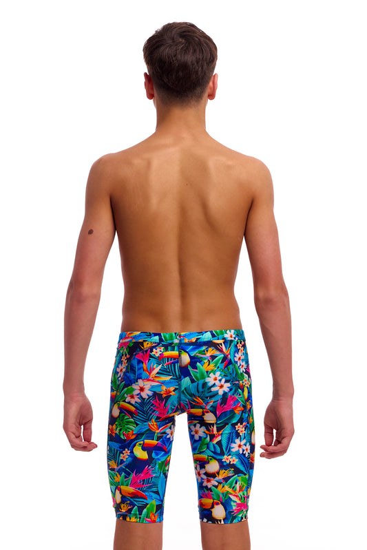 NEW! Funky Trunks Boys Training Jammers Birdie Wordie-rear view