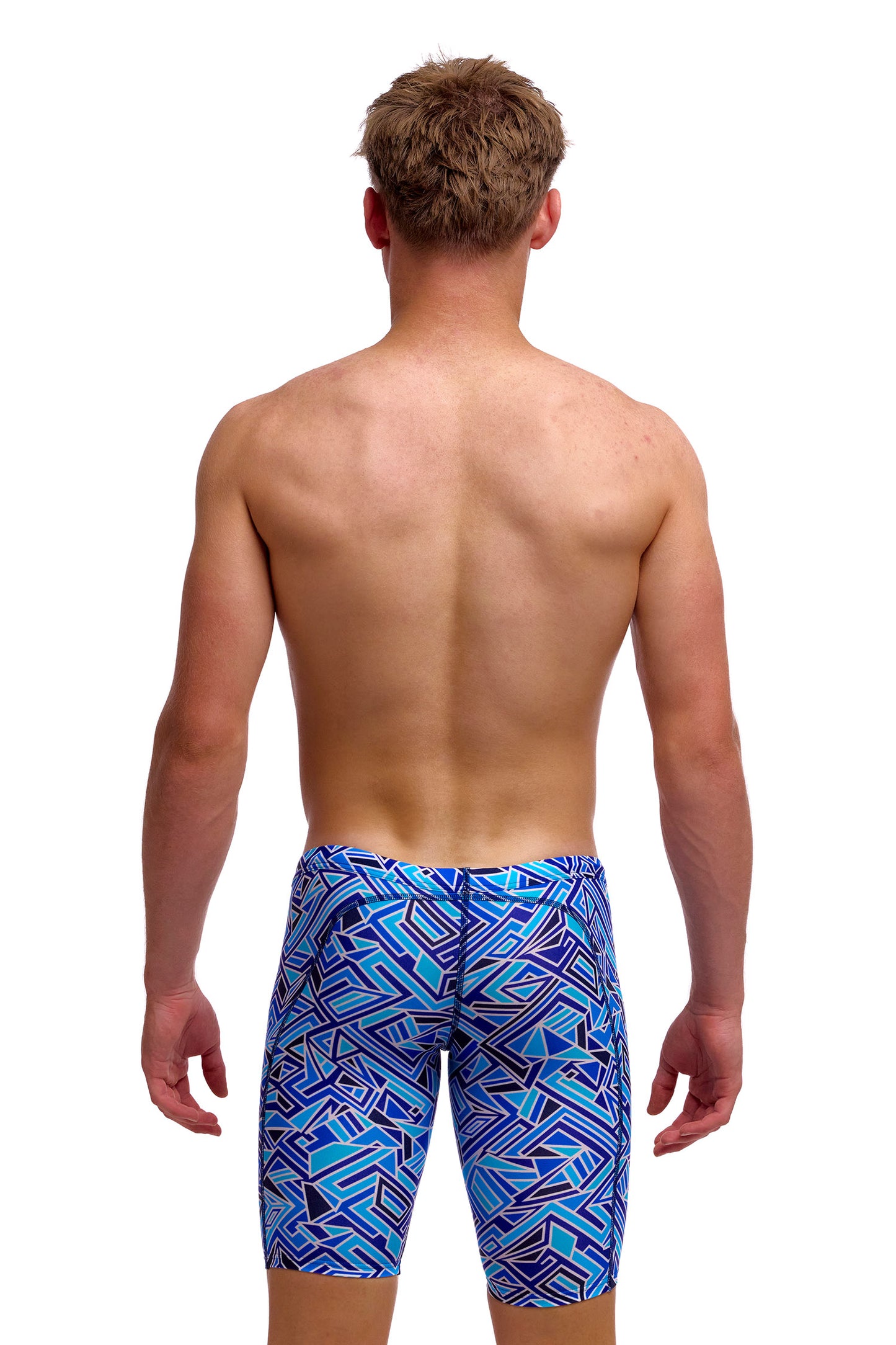 NEW! Funky Trunks Boys Training Jammers Blue Bits-rear view