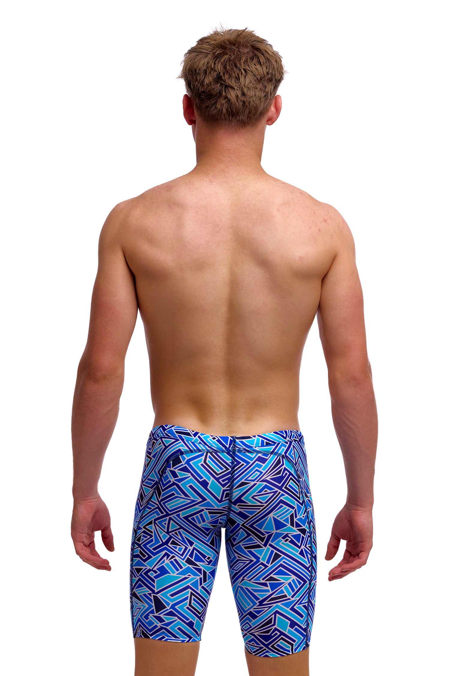 NEW! Funky Trunks Boys Training Jammers Blue Bits-rear view