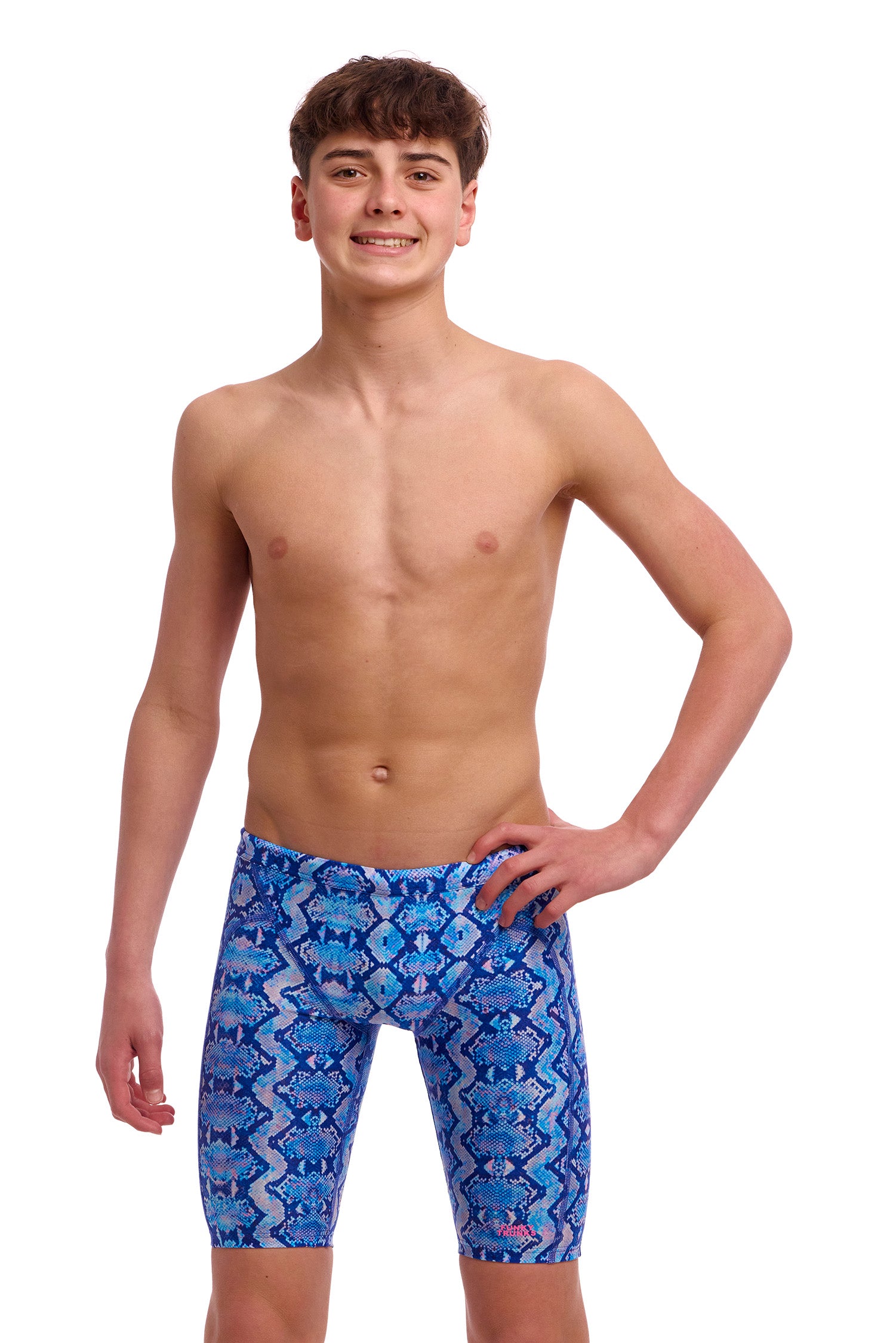 NEW! Funky Trunks Boys Training Jammers Blue Viper-3-GB Swimwear