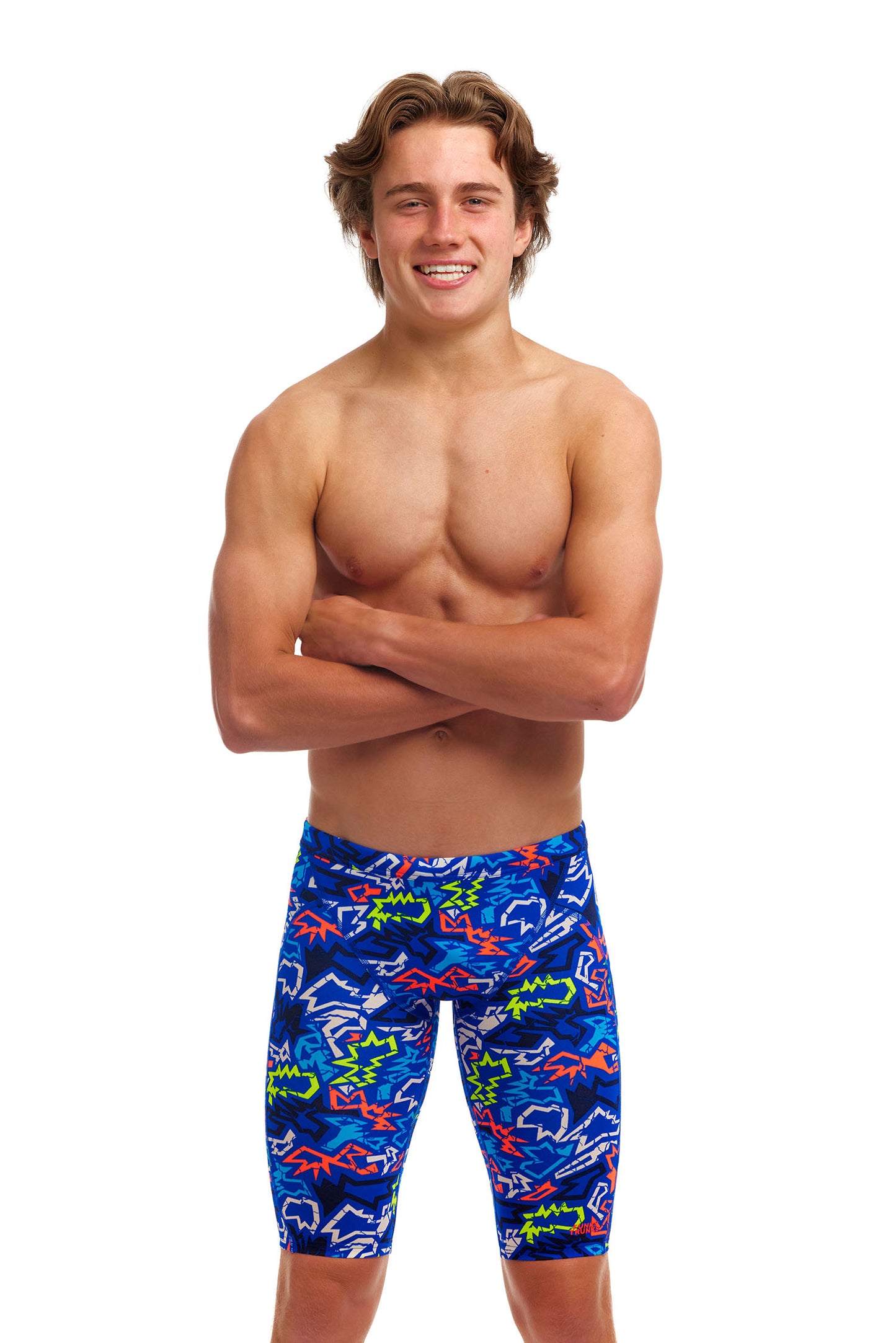 NEW! Funky Trunks Boys Eco Training Jammers Broken Hearts