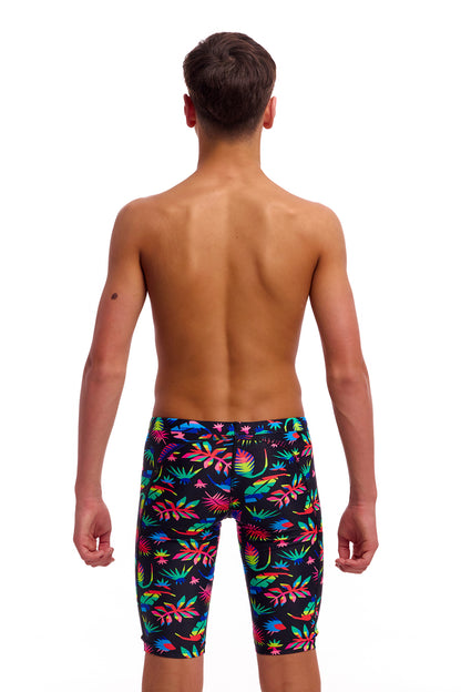 NEW! Funky Trunks Boys Training Jammers Lost Leaf-rear view