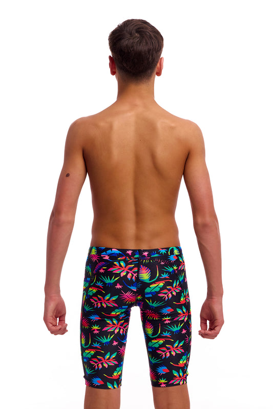 NEW! Funky Trunks Boys Training Jammers Lost Leaf-rear view