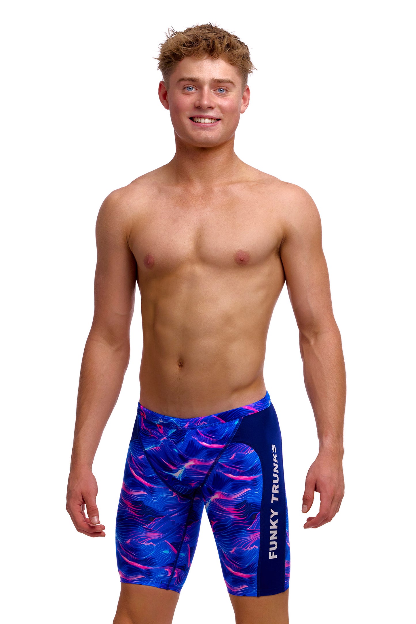 NEW! Funky Trunks Boys Training Jammers Rising Tide-front view
