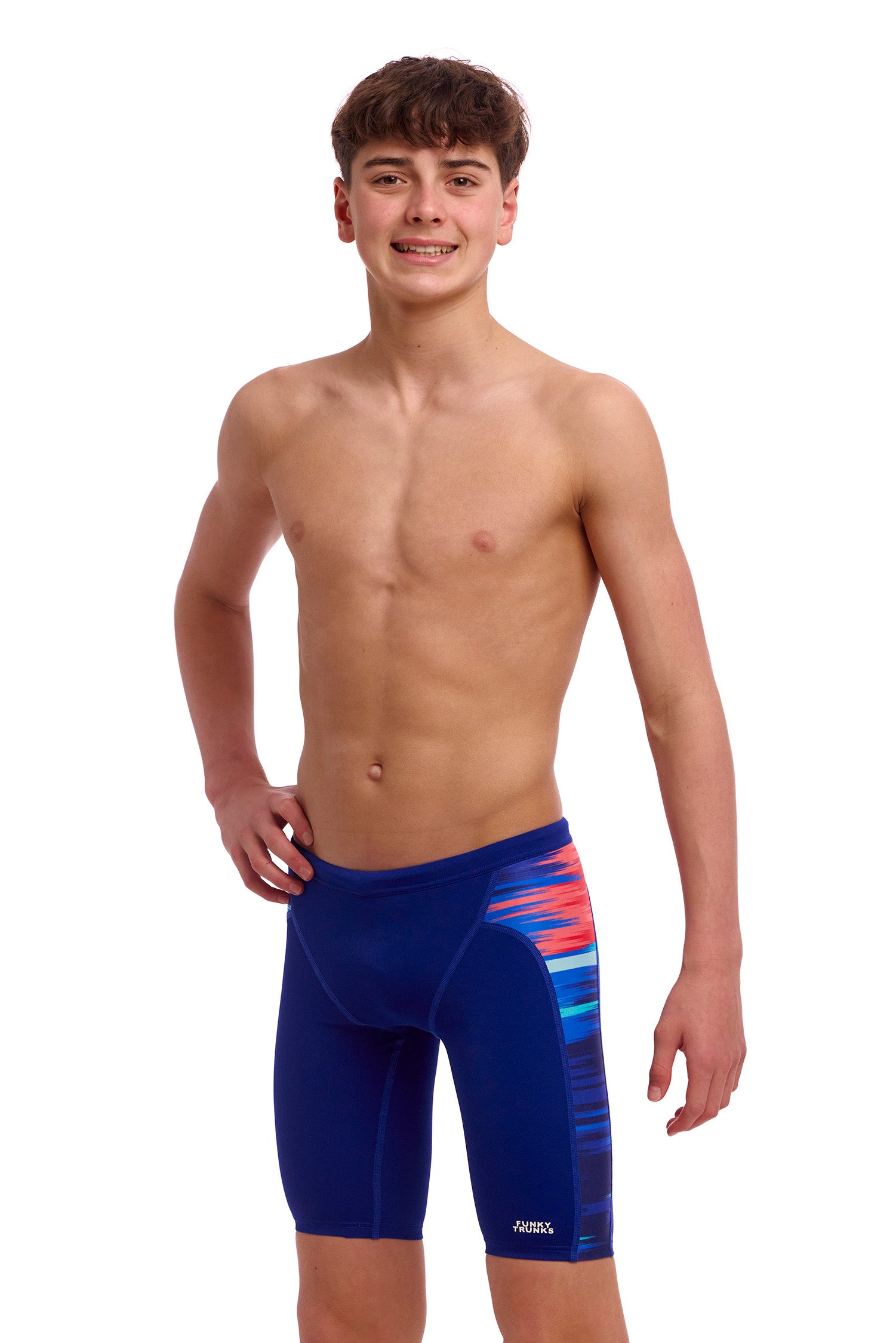 NEW! Funky Trunks Boys Training Jammers Storm At Sea-3-GB Swimwear