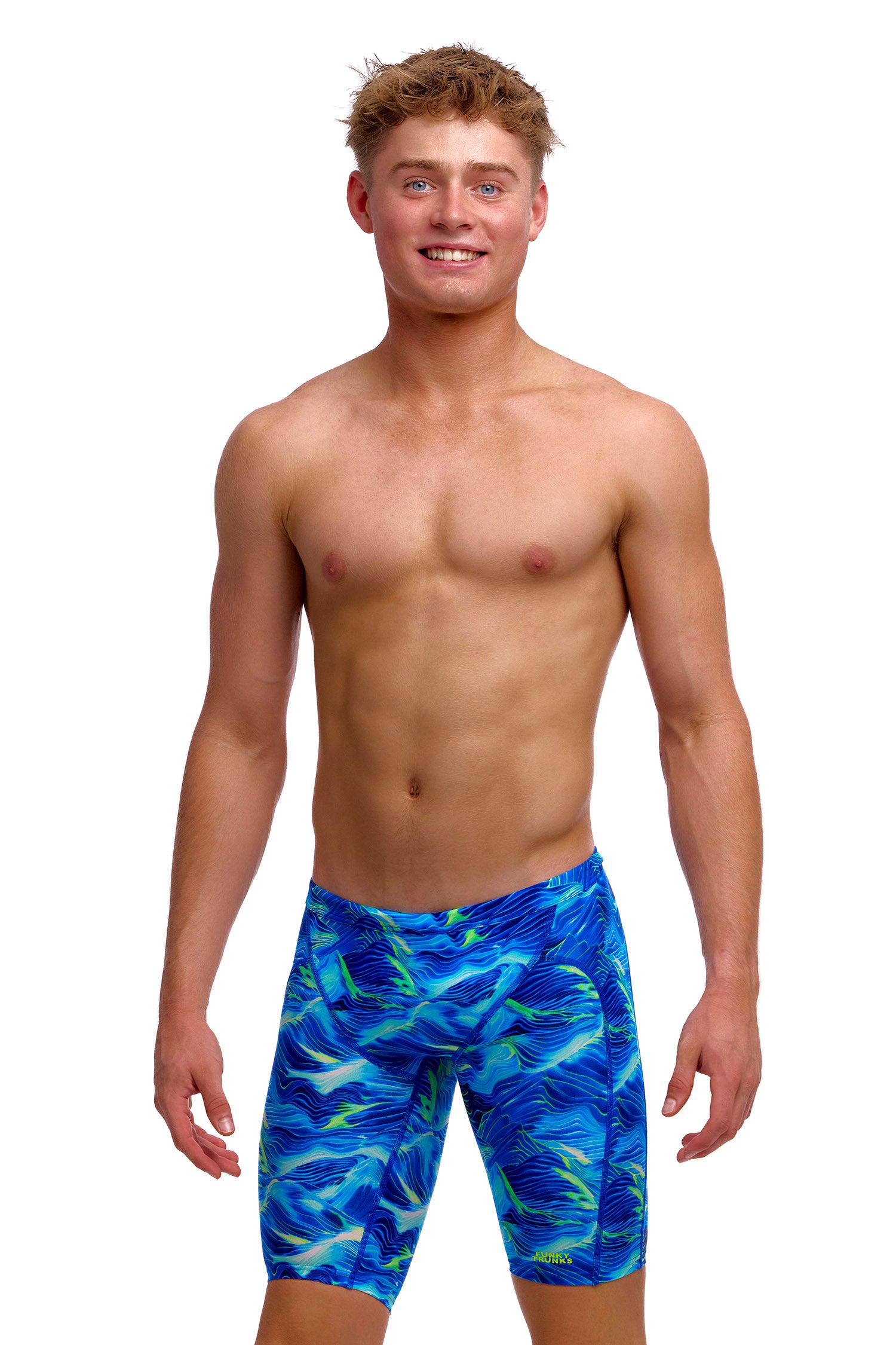 NEW! Funky Trunks Boys Training Jammers Storm Chaser-front view