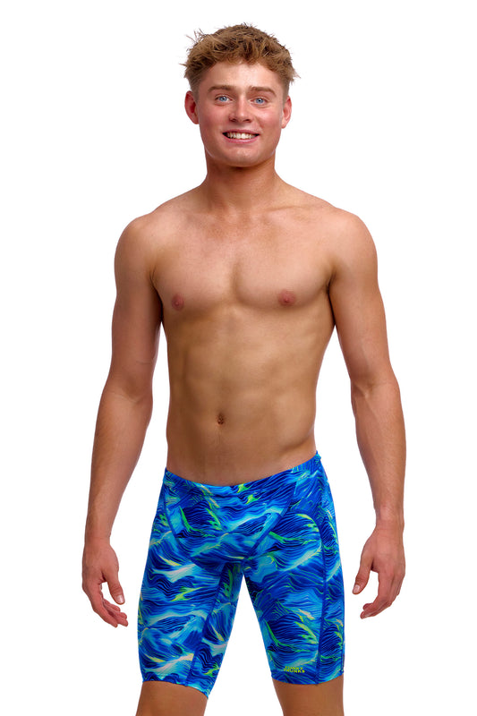 NEW! Funky Trunks Boys Training Jammers Storm Chaser-front view
