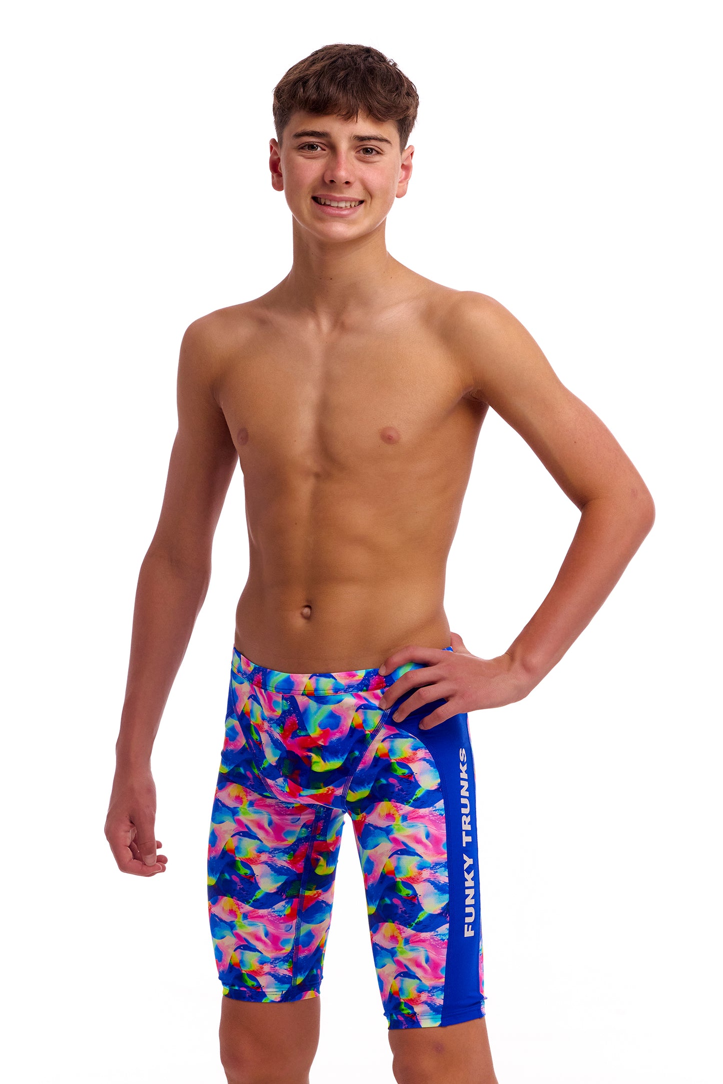 NEW! Funky Trunks Boys Training Jammers Wet Wave