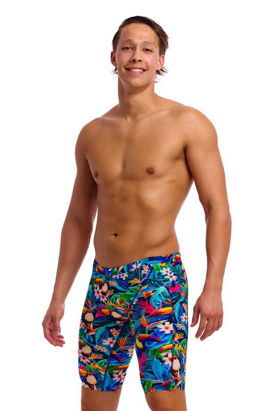 NEW! Funky Trunks Mens Training Jammers Birdie Wordie-front view