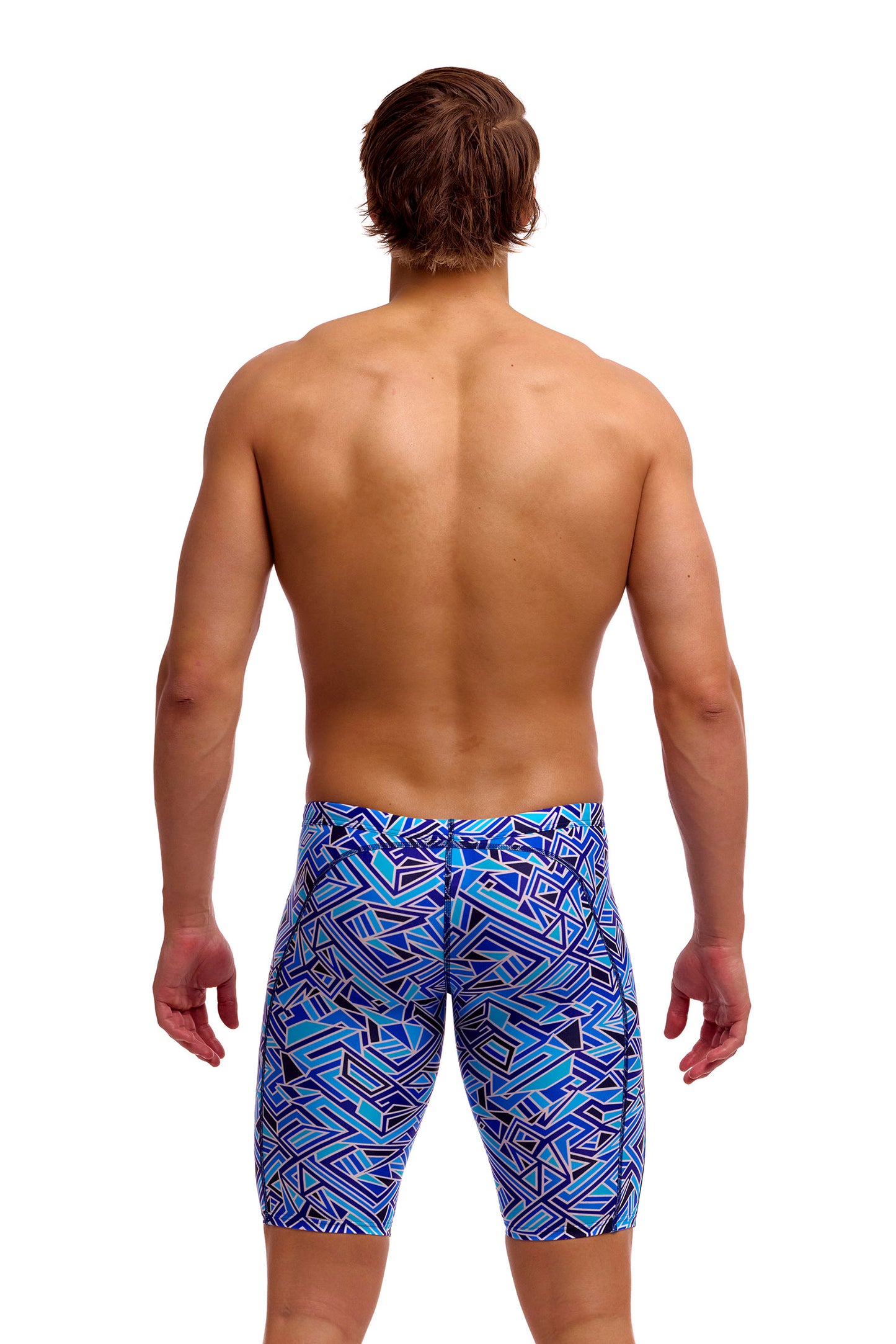 NEW! Funky Trunks Mens Training Jammers Blue Bits-rear view