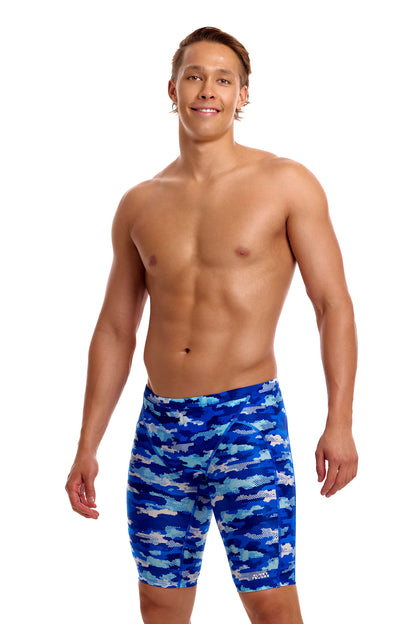 NEW! Funky Trunks Mens Training Jammers Clean Marine-Mens Training Jammers-[front view]