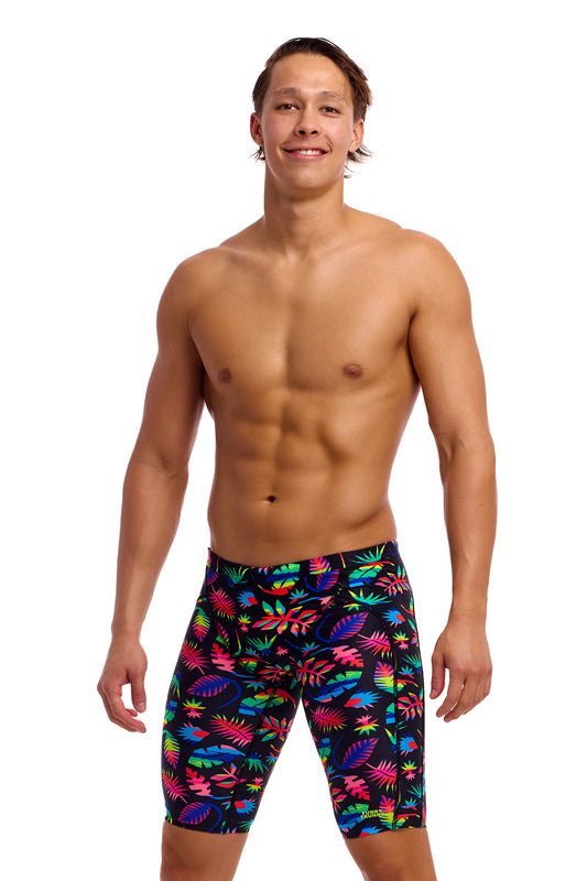 NEW! Funky Trunks Mens Training Jammers Lost Leaf-front view