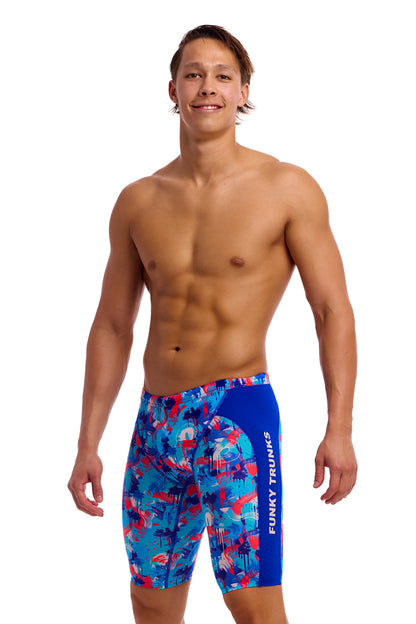NEW! Funky Trunks Mens Training Jammers Messy Messy Messy-front view